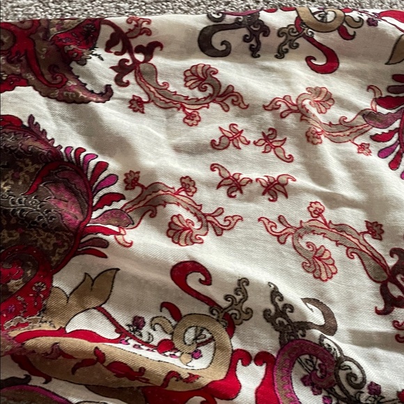 J. Jill Red and Black Paisley Scarf - Picture 4 of 5